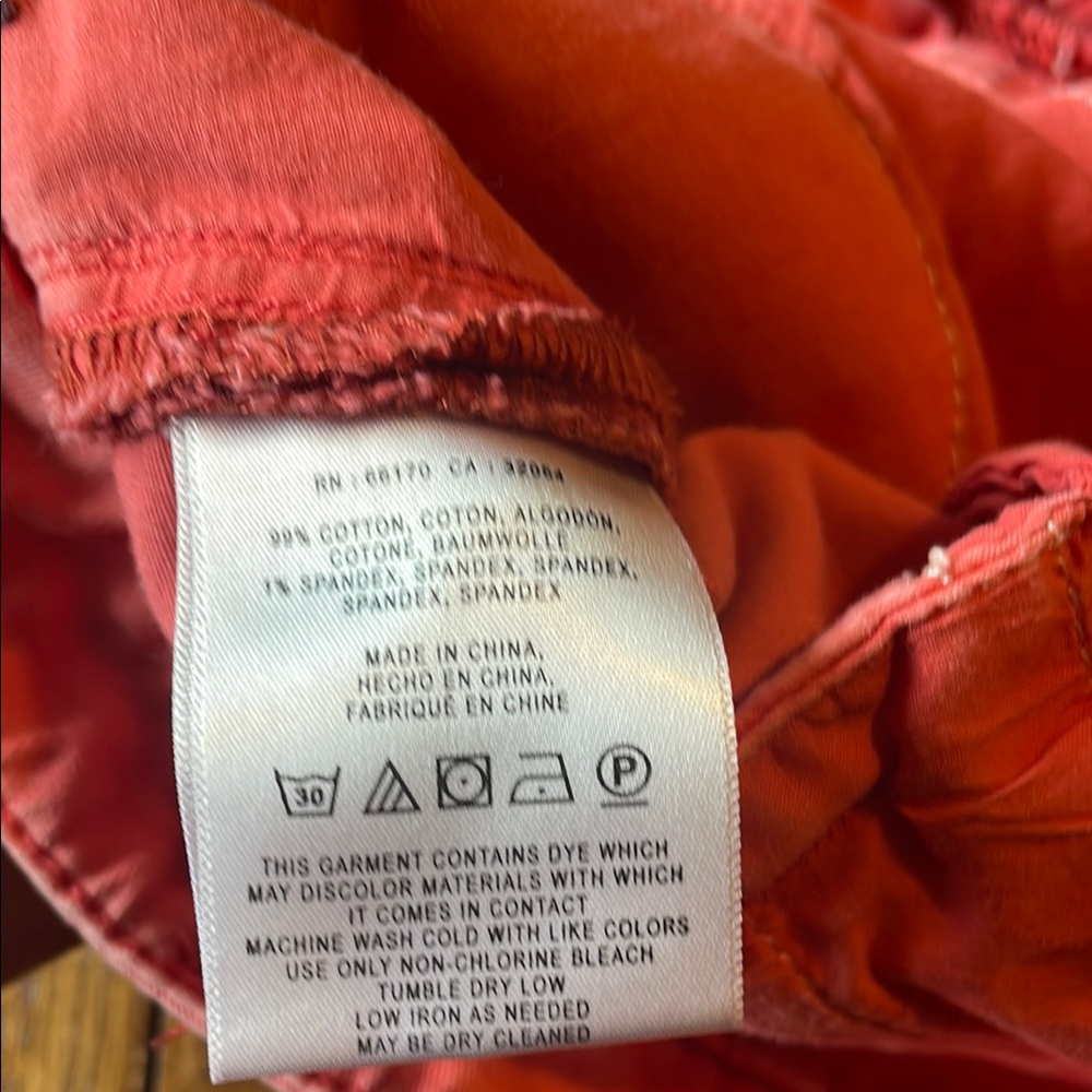Pilcro and the letterpress Stet Size 28 Pink/Orange Pants - Picture 7 of 7